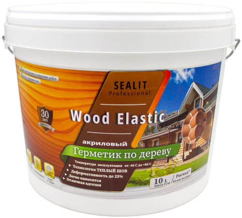 Купить ГЕРМЕТИК - Sealit Wood Elastic для работы с деревянными материалами 10 л в Одинцово, Московская область